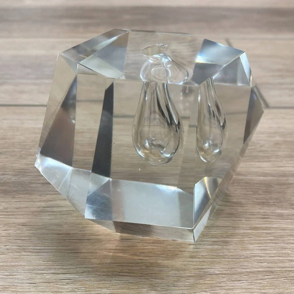 MCM Timo Sarpaneva Ittalia Finland Cristal‎ Block Bud Vase